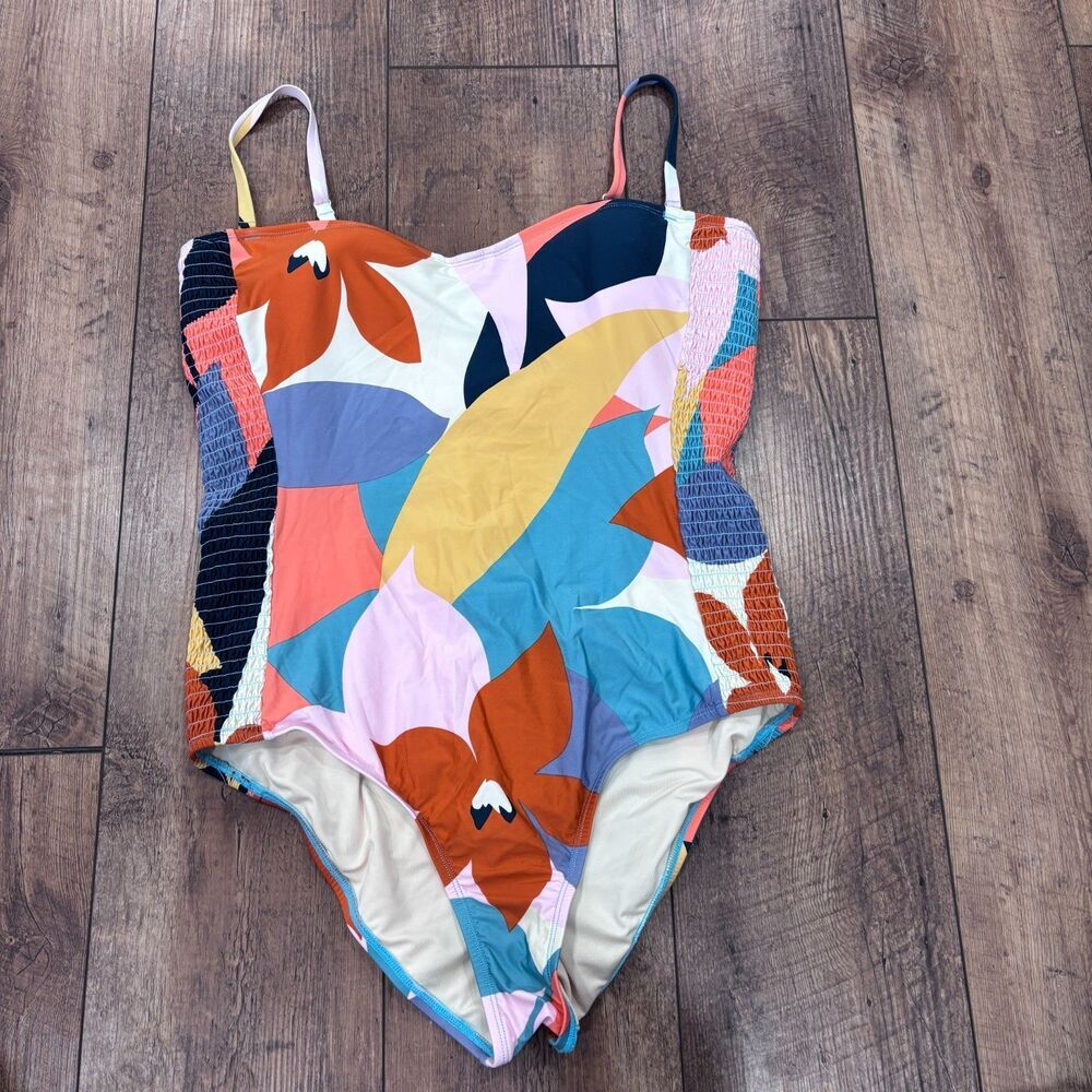 Laundry by Shelli Segal One Piece Swimsuit Women's Large Floral Colorful Beach